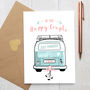 Personalised Wedding Card With Colourful Camper Van, thumbnail 1 of 3