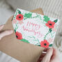 'Happy Anniversary' Floral Illustrated Card, thumbnail 2 of 2