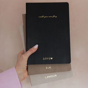 Soft Touch Notebook/Personalised Gift, 3 of 9