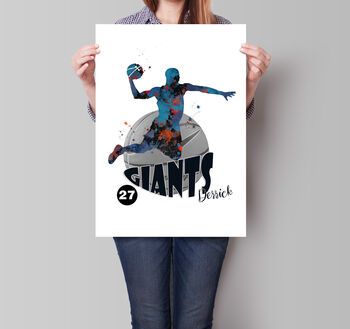 Personalised Basketball Poster Art, 3 of 5