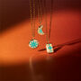 Turquoise Gaia Mint Green Glowing Pendant Necklace With Uv Keyring Torch, thumbnail 7 of 9