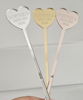 Personalised Heart Drink Stirrers, 3 of 3
