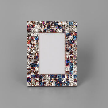 G Decor Silver And Blue Mosaic Effect Photo Frames, 5 of 7