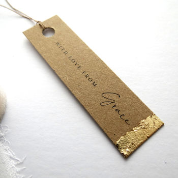 Pack Of 10 Personalised Gold Foil Gift Tags, 2 of 2