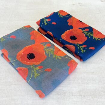 Bold Poppy Print Scarf, 2 of 6