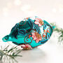 Large Fabric Applique Teardrop Glass Bauble, thumbnail 4 of 9