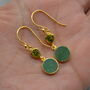 Peridot Jade Earrings: Gold Or Silver, Dangle Drop, thumbnail 1 of 10
