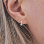 Sterling Silver January Birth Flower Stud Earrings, thumbnail 1 of 7