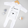 Personalised New Baby Babygrow Bear, thumbnail 2 of 5