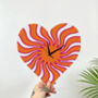 Sun Ray Heart Shape Decorative Clock, thumbnail 7 of 7
