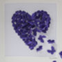 Valentine's Handmade 3D Framed Purple Butterfly Heart, thumbnail 3 of 9