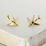 Tiny Swallow Earrings Gold Vermeil/Silver, thumbnail 4 of 8