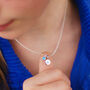 Girl's Personalised Initial And Birthstone Necklace, thumbnail 1 of 9
