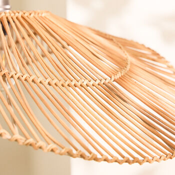Rattan Curved Easy Fit Ceiling Shade, 3 of 4