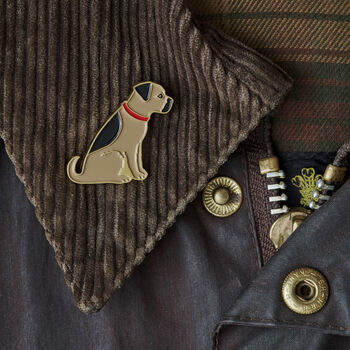 Border Terrier Christmas Dog Pin, 3 of 3