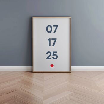 Personalised Special Date Framed Print, 9 of 9