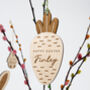 Personalised Wooden Easter Carrot Decoration, thumbnail 1 of 3
