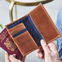 Personalised Leather Passport Cover Colour Block, thumbnail 5 of 5