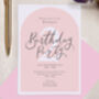 Personalised A6 Pink Age Birthday Party Invitation, thumbnail 3 of 3