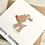 Baby Rudolf Reindeer Christmas Cards Pack Of Six, thumbnail 2 of 3