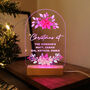Personalised Christmas Poinsettia Wooden Based LED Christmas Light, thumbnail 7 of 12
