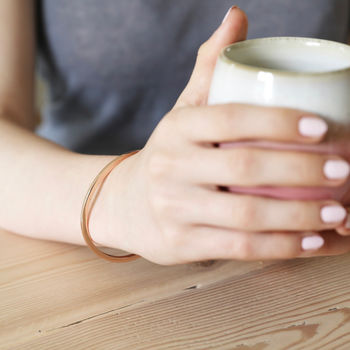 Polished Bar Bangle In Silver, Gold Or Rose Gold, 8 of 8