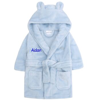 Personalised Baby And Toddler Dressing Gown – Embroidered Name In Eight Colours, 4 of 8