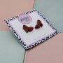 Red Glitter High Heel Resin Stud Earrings, thumbnail 2 of 4