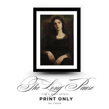 Vintage Portrait Art Print | Moody Wall Art | Dark Academia Home Decor, 2 of 11