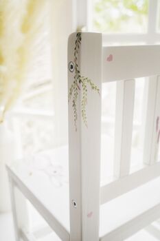 Floral Custom Painted Children's Chair, 9 of 11