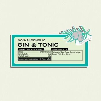 Non Alcoholic Gin And Tonic And Glass Gift Pack, 4 of 4
