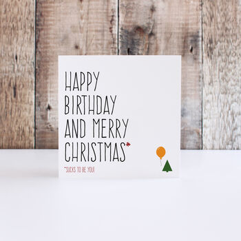'Happy Birthday And Merry Christmas' Card, 2 of 3