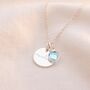 Esme Sterling Silver Birthstone Personalised Necklace, thumbnail 3 of 12