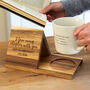 Personalised Book Stand And Coaster I Love Every Chapter With You Anniversary Gift, thumbnail 1 of 6