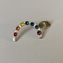 Rainbow Sterling Silver Lapel Pin, thumbnail 2 of 2