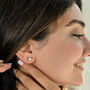 Peridot Moissanite Crystal Sterling Silver Earrings, thumbnail 4 of 5