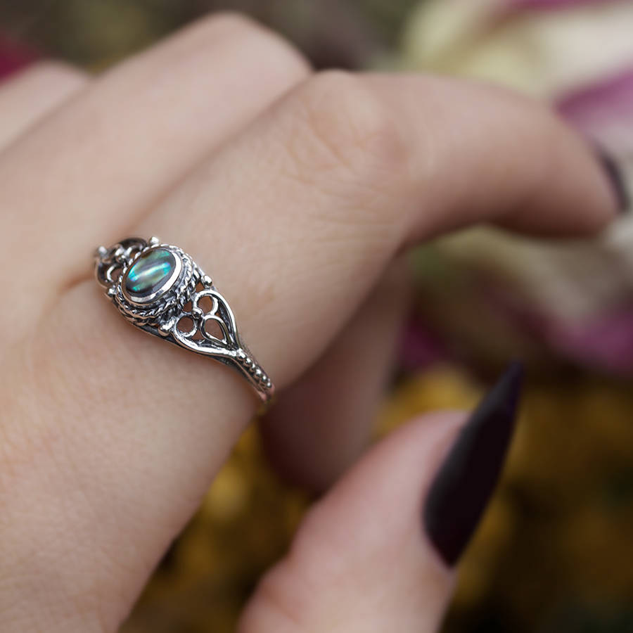 Antique Sterling Silver Ring With Stone