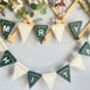 Wooden Christmas Bunting Happy Christmas Mantel Banner, thumbnail 5 of 11