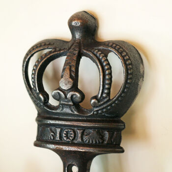 Cast Iron Queen's Crown Hook, 2 of 4