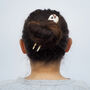 Cocoa Marble Hair Pin, thumbnail 4 of 9