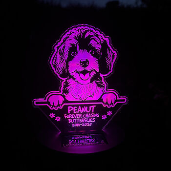 Pet Dog Breed Memorial Colour Changing Solar Garden Light, 8 of 9