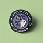 Spooky For Life Halloween Ghost Enamel Pin Badge, thumbnail 1 of 3