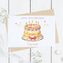 Personalised 50th Birthday Cake Card, thumbnail 1 of 2