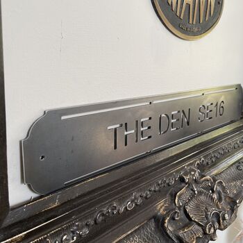 The Den Metal Football Street Sign – Designed And Made In Britain, 5 of 10