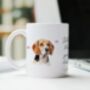 Personalised Beagle Dog Hearts Pet Gift Mug, thumbnail 1 of 2
