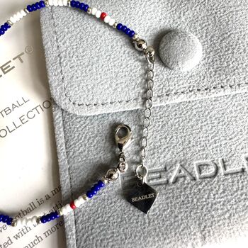 Ipswich Town Football Fan Bead Bracelet With Charms, 5 of 5