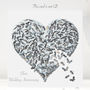 Silver Wedding Butterfly Heart Anniversary Card, thumbnail 1 of 12