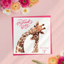 Giraffe Mother's Day Card, thumbnail 1 of 6