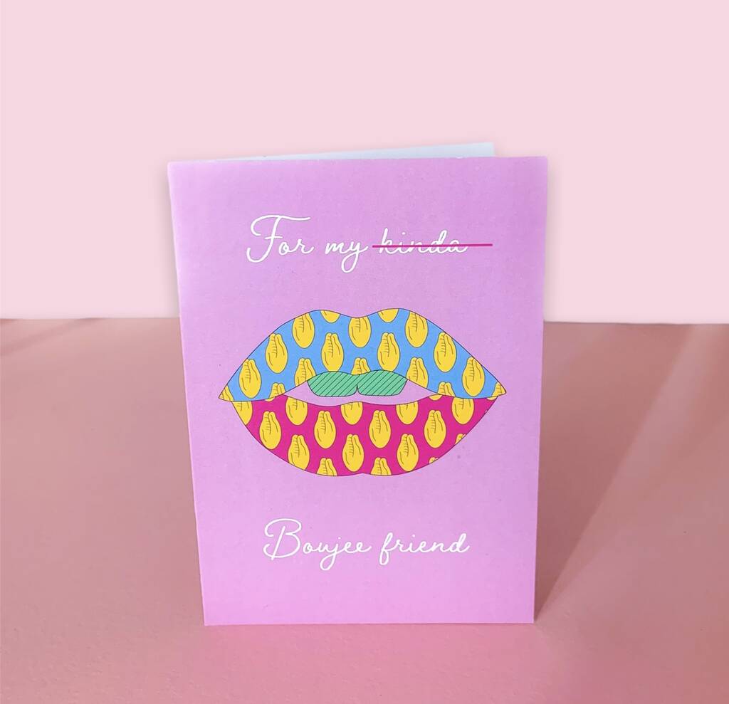 Boujee Friend African Print Card, 1 of 2