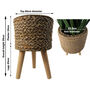 Woven Effect Composite Planter With Stand, thumbnail 5 of 6